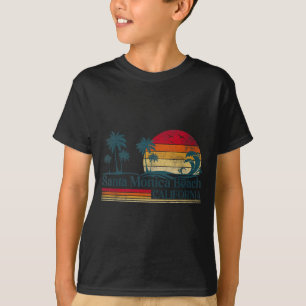 Camiseta Playa Santa Mónica Vacaciones Familiares Californi