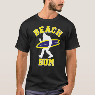 Camiseta Playa Sasquatch Surfer Vacation Beach Bum Mens