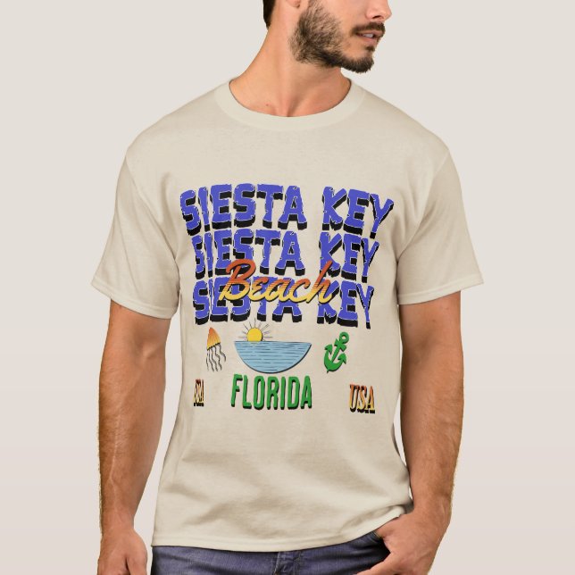 Camiseta Playa Siesta Key, Florida (Anverso)
