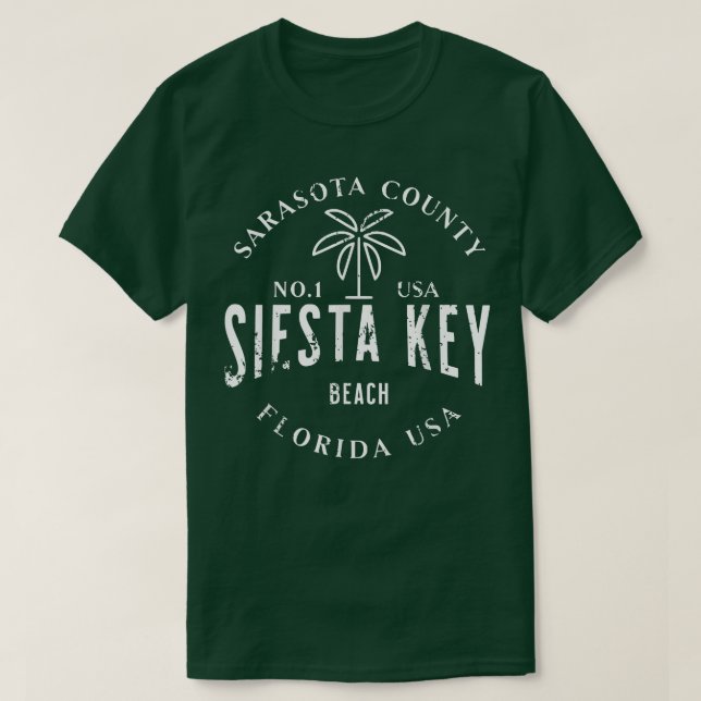Camiseta Playa Siesta Key, Florida (Diseño del anverso)