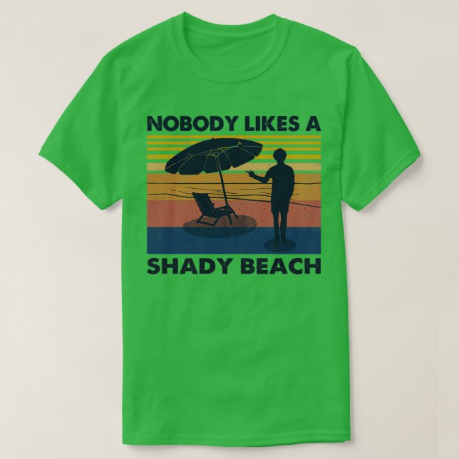 Camiseta Playa sombreada (Diseño del anverso)