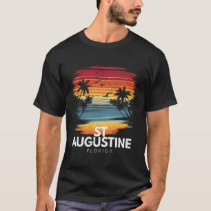 Camiseta Playa St Augustine Florida Surfboard Surfing Vinta