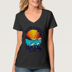 Camiseta Playa Sunset Retro Destin Florida Vacaciones Famil