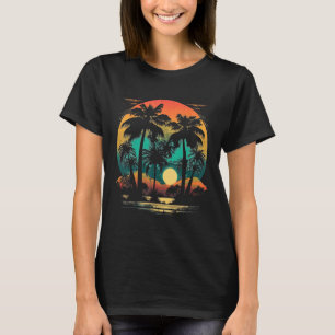 Camiseta Playa Sunset Vacation Palm Trees Verano tropical V