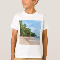Playa Tahiti Sand Blue Sky Palm Trees