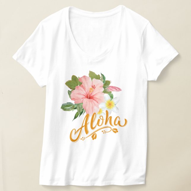 Camiseta Playa tropical Aloha Hawaii Hibiscus (Distribución )