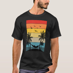 Camiseta Playa tropical de palmeras retro Summer Vibes Hamm