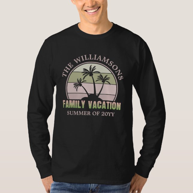 Camiseta Playa tropical de vacaciones para familias persona (Anverso)