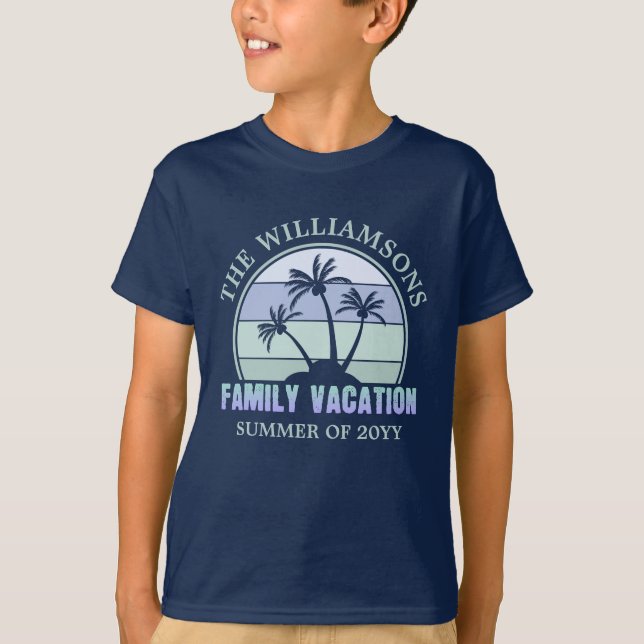 Camiseta Playa tropical de vacaciones para familias persona (Anverso)