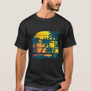 Camiseta Playa tropical de veraneo de palmeras de coco