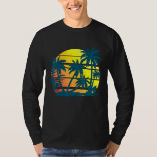 Camiseta Playa tropical de veraneo de palmeras de coco