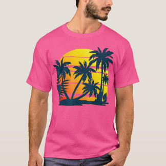 Camiseta Playa tropical de veraneo de palmeras de coco