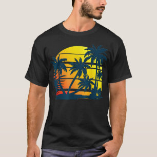 Camiseta Playa tropical de veraneo de palmeras de coco