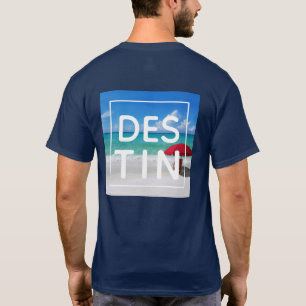Camiseta Playa Tropical Destin Florida tipografía moderna