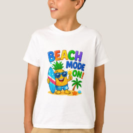 Camiseta 🏄 Playa Tropical Dibujo Animado Para Niños En Ver