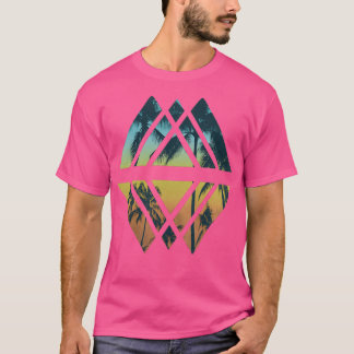 Camiseta Playa tropical geométrica