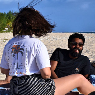 Camiseta Playa Tropical Palm Tree Vibes Sol Verano Retro