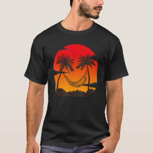Camiseta Playa tropical retro vintage Coco Palm Tree