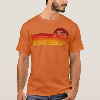 Camiseta Playa tropical retro vintage de Coco Palm Tree