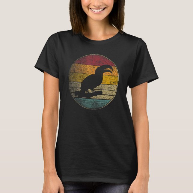 Camiseta Playa Tropical Turca De Pájaros Gif Retro Estilo V (Anverso)