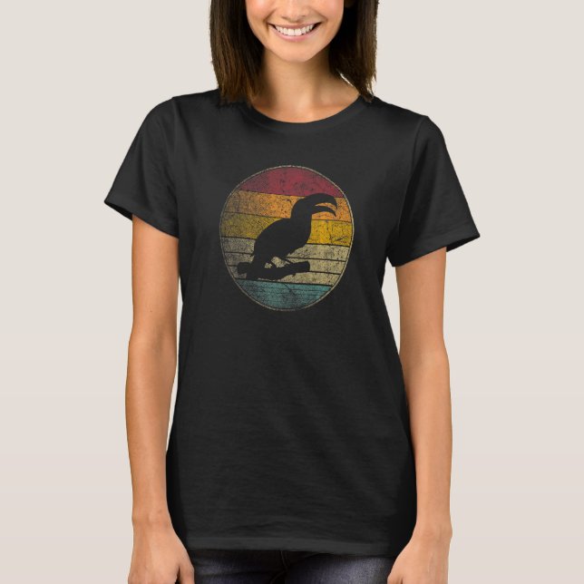 Camiseta Playa Tropical Turca De Pájaros Gif Retro Estilo V (Anverso)