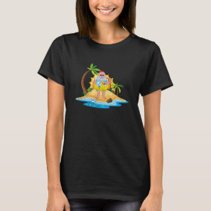 Camiseta Playa Tropical Verano Atardecer Divertido Santa Na