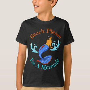 Camiseta Playa una sirena divertidas sirenas negras mujeres