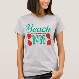 Camiseta Playa Verde azulada Coral Babe Gafas de sol