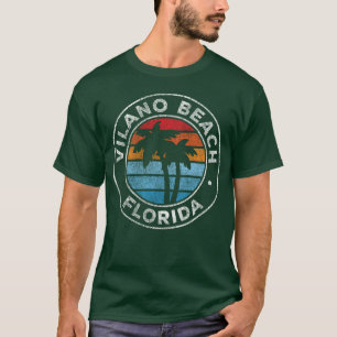 Camiseta Playa Vilano Florida FL Vintage Retro 70s divertid