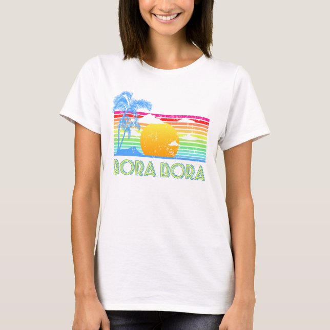 Camiseta Playa Vintage Bora Bora (Anverso)