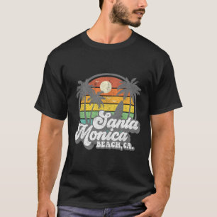 Camiseta Playa Vintage Santa Mónica California Surf Surfing