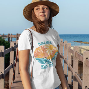 Camiseta Playa virgen cuta olas de sol vacaciones mujeres