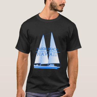 Camiseta Playa Waikiki Hawaii Náutico Vela Marinero