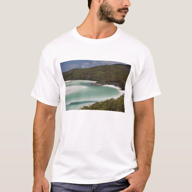 Camiseta Playa Whitehaven, Hill Inlet, Tounge Point, (Anverso)
