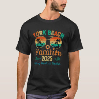 Camiseta Playa York Maine Vacaciones 2025 Amigos Familia Ve