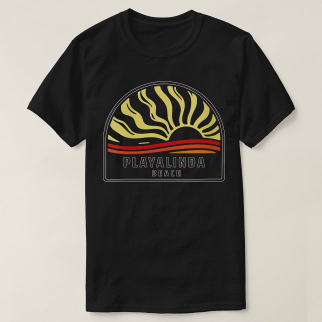 Camiseta Playalinda Beach Florida VNeck  (Diseño del anverso)