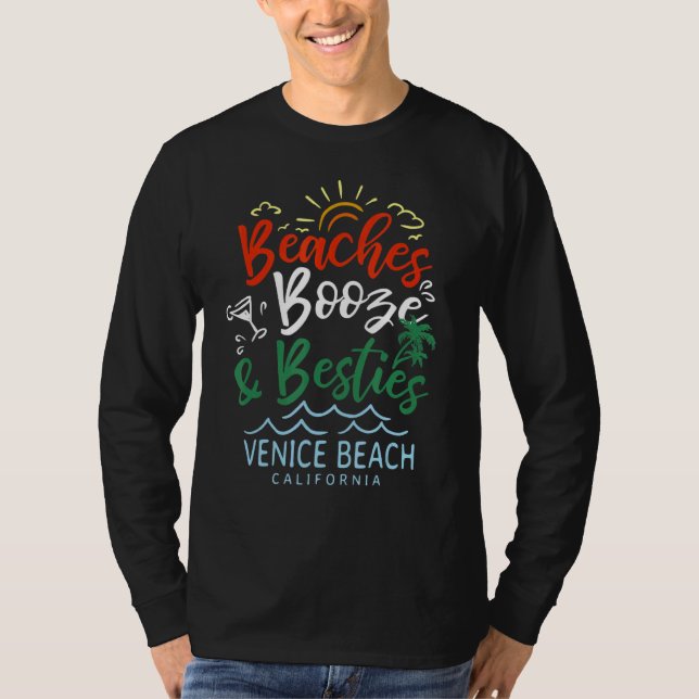 Camiseta Playas Booze Y Bestias Venice Beach Summer Cali (Anverso)