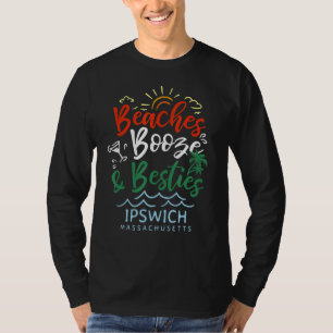 Camiseta Playas Booze Y Besties Ipswich Summer Massachusett