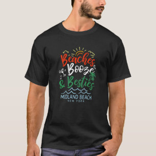 Camiseta Playas Booze Y Bestis Midland Beach Summer New