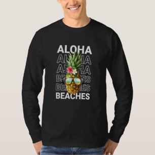 Camiseta Playas de Aloha de Piña - Playa de vacaciones de v