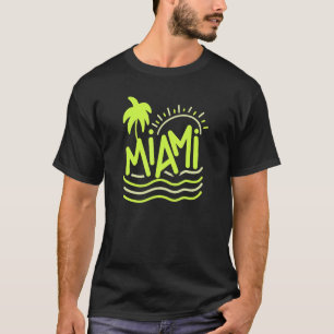 Camiseta Playas De Arena Y Palmeras De Miami