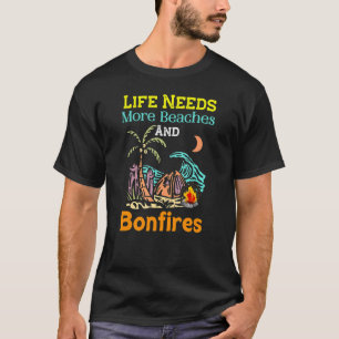 Camiseta Playas De Camping Y Fogatas Naturales Encantadores