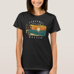 Camiseta Playas de Cozumel México Diseño Retro Genial Disto