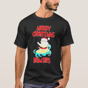 Camiseta Playas de Feliz Navidad Surf Santa Surfer