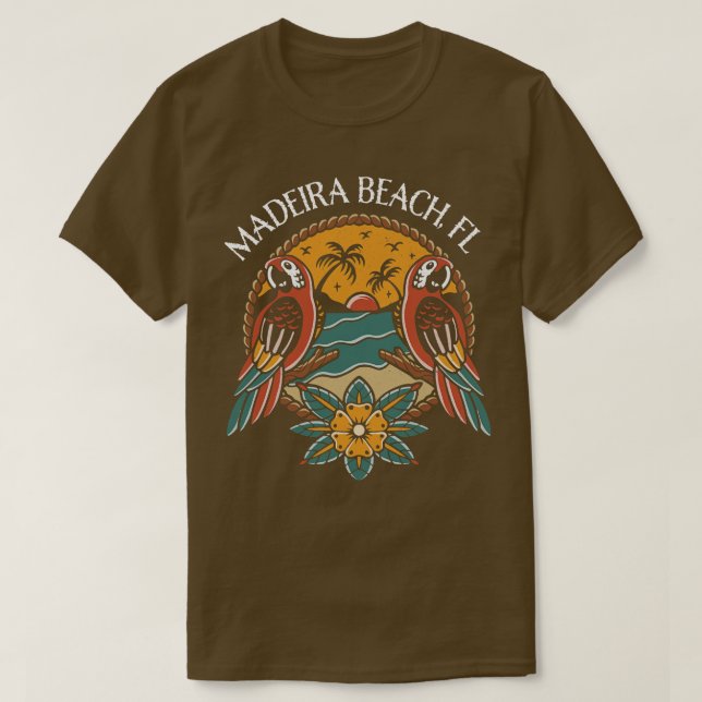 Camiseta Playas de Madeira Beach Florida en la costa oeste (Diseño del anverso)