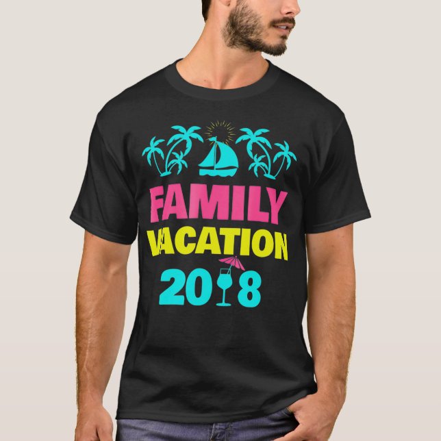 Camiseta Playas de Viaje por Carretera 2018 para familias (Anverso)