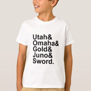 Camiseta Playas del Día D Utah Omaha Gold Juno Sword