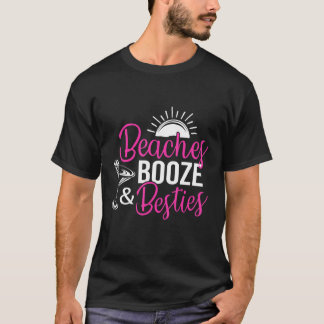 Camiseta Playas, Licor Y Amigas Vacaciones De Soltera En La