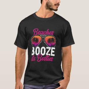 Camiseta Playas Retro, Licor Y Amigas Vacaciones De Verano