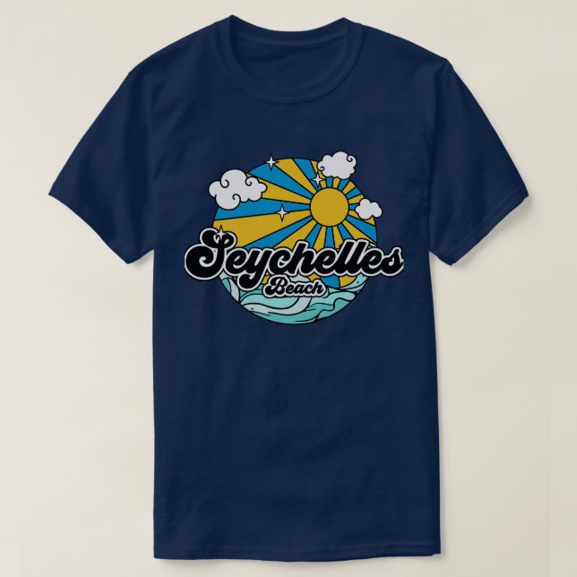 Camiseta Playas Seychelles Playa (Diseño del anverso)